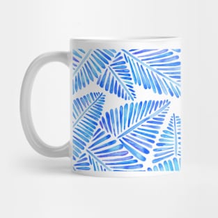 Blue Banana Leaves Mug